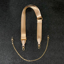 Load image into Gallery viewer, SPORTY BEIGE ADJUSTABLE BANDOULIERÉ STRAP &amp; GOLD CHAIN
