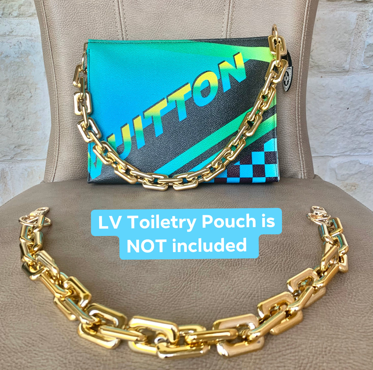 LOUIS VUITTON TOILETRY POUCH ON CHAIN
