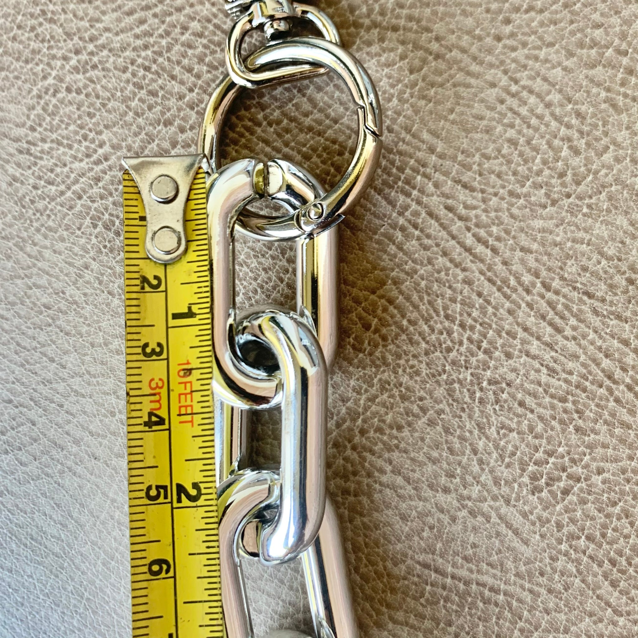 SILVER THICK PURSE CHAIN STRAP FOR LV TOILETRY 26 MAKE-UP POUCH T26 AND  OTHER HANDBAGS