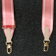 Load image into Gallery viewer, SPORTY STRIPED PINK ADJUSTABLE BANDOULIERÉ STRAP &amp; GOLD CHAIN
