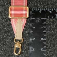 Load image into Gallery viewer, SPORTY STRIPED PINK ADJUSTABLE BANDOULIERÉ STRAP &amp; GOLD CHAIN
